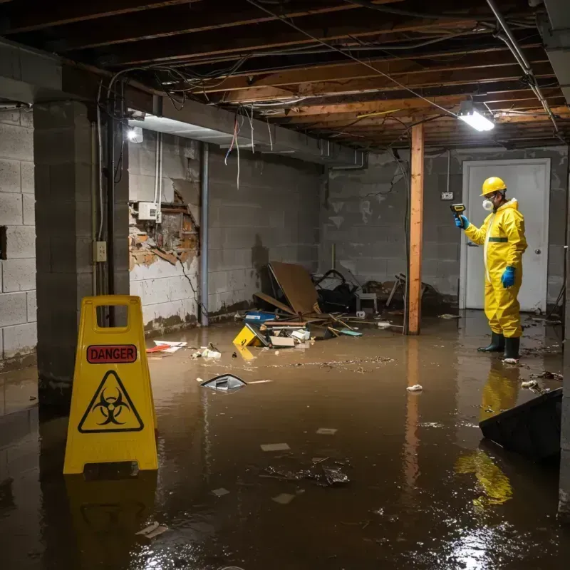 Flooded Basement Electrical Hazard in Saint Joseph County, IN Property